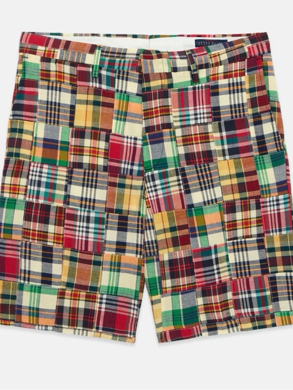 LARRY LEVINE Women’s Multicolor Patchwork Plaid Shorts